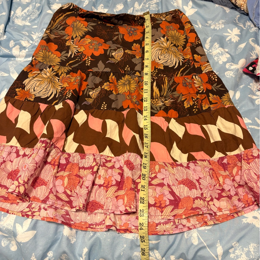 Custo Barcelona Multicolor Floral A-Line Skirt - Picture 3 of 5